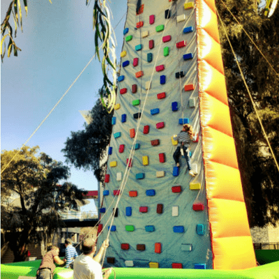 inflatable climbing wall lkids activities Sydney monsterball